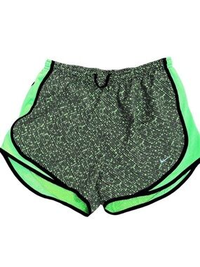 Nike Women's Running Shorts Lime Green/Black Size M Dri-FIT Activewear